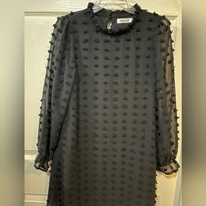 Black Textured Women's Dress